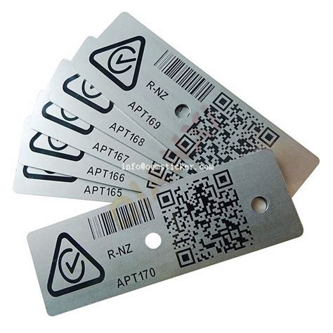 custom rfid metal tag|qr code metal tag printer.